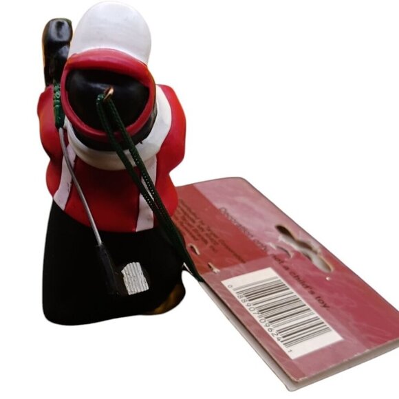 Trim a traditional golfing penguin christmas ornament - Picture 2 of 7